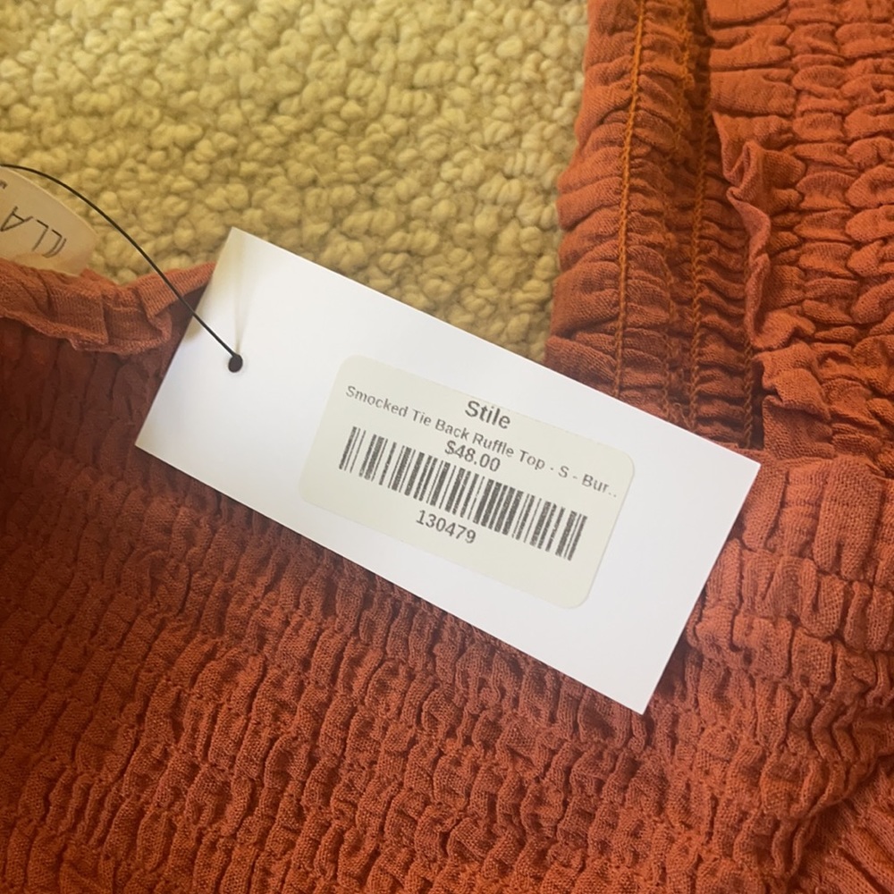 Orange Ruffle Top - Picture 3 of 3